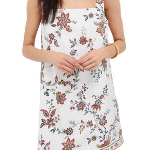 Tuckernuck White Floral Square-Neck Mini Dress